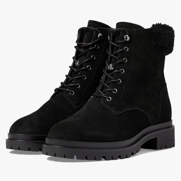 Lauren Ralph Lauren Shoes - Lauren Ralph Lauren Carlee Bootie Women’s Black Suede Women's Boots Size 7 & 7.5